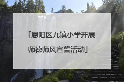 恩阳区九镇小学开展师德师风宣誓活动