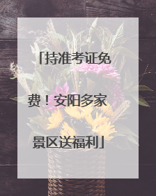持准考证免费！安阳多家景区送福利