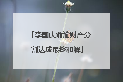 李国庆俞渝财产分割达成最终和解