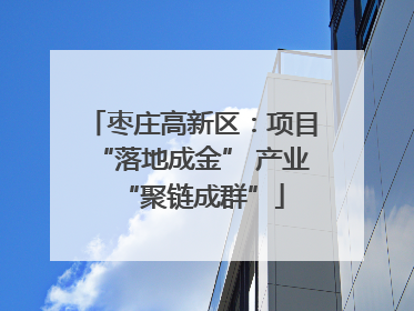 枣庄高新区：项目“落地成金” 产业“聚链成群”