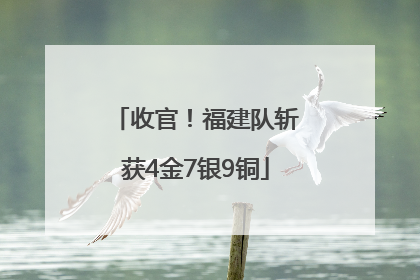 收官！福建队斩获4金7银9铜