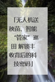 无人机送秧苗、智能“管家”巡田 解锁丰收背后的科技密码