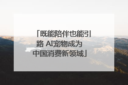 既能陪伴也能引路 AI宠物成为中国消费新领域