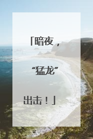 暗夜，“猛龙”出击！
