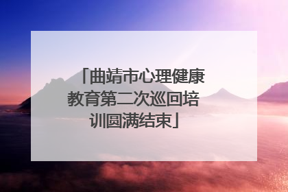 曲靖市心理健康教育第二次巡回培训圆满结束