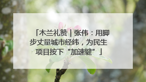 木兰礼赞｜张伟：用脚步丈量城市经纬，为民生项目按下“加速键”