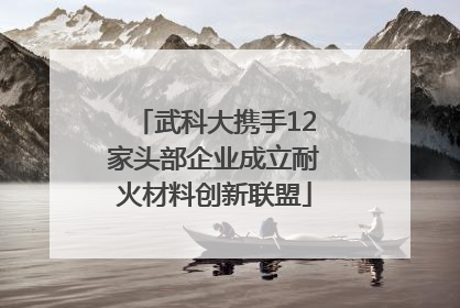 武科大携手12家头部企业成立耐火材料创新联盟