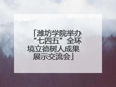 潍坊学院举办“七四五”全环境立德树人成果展示交流会