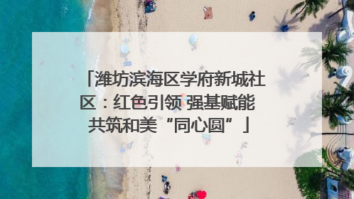 潍坊滨海区学府新城社区：红色引领 强基赋能 共筑和美“同心圆”