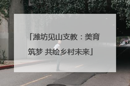 潍坊见山支教：美育筑梦 共绘乡村未来