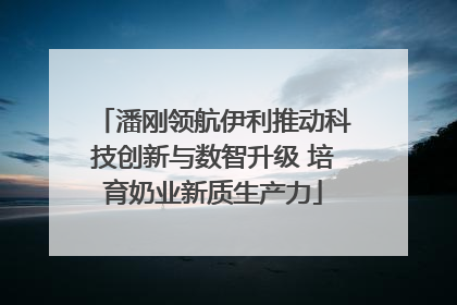 潘刚领航伊利推动科技创新与数智升级 培育奶业新质生产力