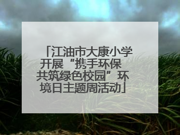 江油市大康小学开展“携手环保 共筑绿色校园”环境日主题周活动