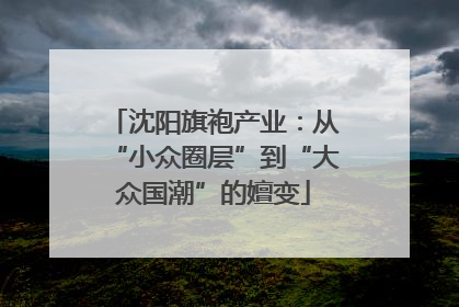 沈阳旗袍产业：从“小众圈层”到“大众国潮”的嬗变