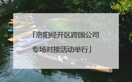 洛阳经开区跨国公司专场对接活动举行