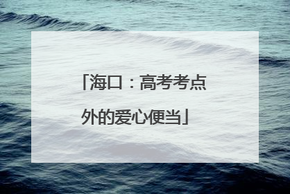 海口：高考考点外的爱心便当