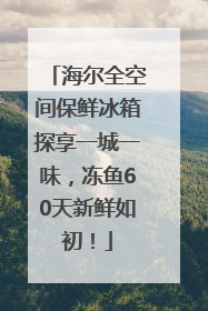 海尔全空间保鲜冰箱探享一城一味，冻鱼60天新鲜如初！