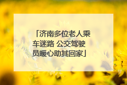 济南多位老人乘车迷路 公交驾驶员暖心助其回家