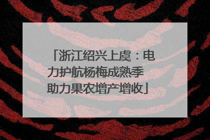 浙江绍兴上虞：电力护航杨梅成熟季 助力果农增产增收