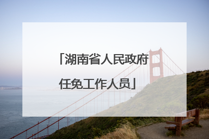 湖南省人民政府任免工作人员