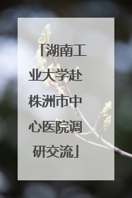 湖南工业大学赴株洲市中心医院调研交流