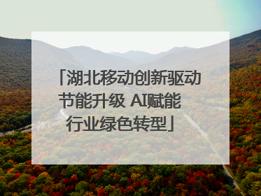 湖北移动创新驱动节能升级 AI赋能行业绿色转型