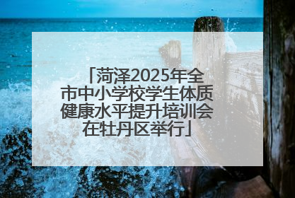 菏泽2025年全市中小学校学生体质健康水平提升培训会在牡丹区举行