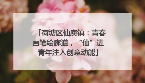 荷塘区仙庾镇：青春画笔绘廊道，“仙”进青年注入创意动能