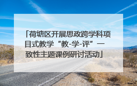 荷塘区开展思政跨学科项目式教学“教-学-评”一致性主题课例研讨活动