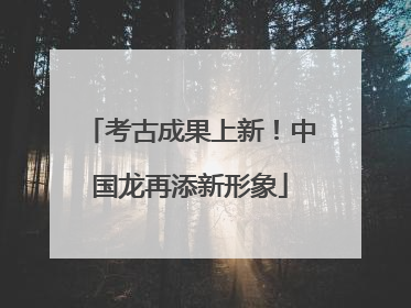 考古成果上新！中国龙再添新形象