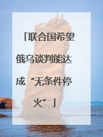 联合国希望俄乌谈判能达成“无条件停火”
