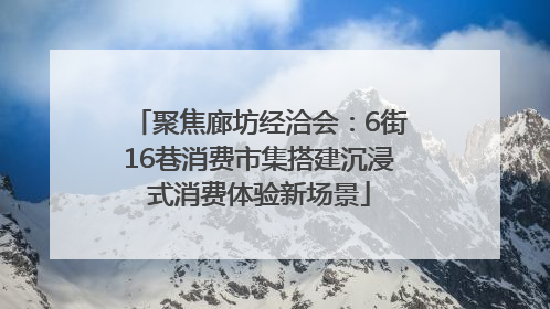 聚焦廊坊经洽会：6街16巷消费市集搭建沉浸式消费体验新场景