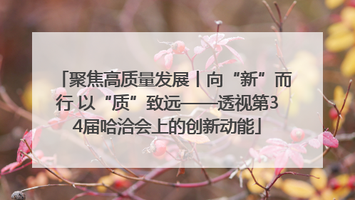 聚焦高质量发展丨向“新”而行 以“质”致远——透视第34届哈洽会上的创新动能