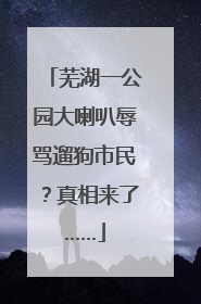 芜湖一公园大喇叭辱骂遛狗市民？真相来了……