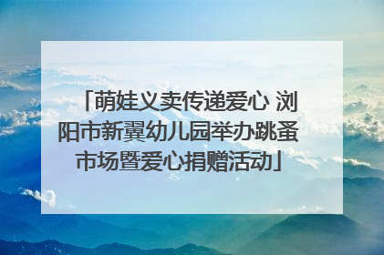 萌娃义卖传递爱心 浏阳市新翼幼儿园举办跳蚤市场暨爱心捐赠活动