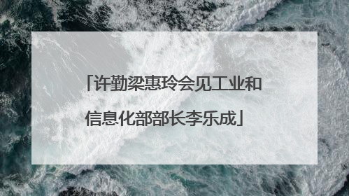 许勤梁惠玲会见工业和信息化部部长李乐成