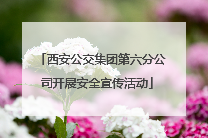 西安公交集团第六分公司开展安全宣传活动