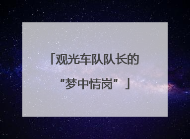 观光车队队长的“梦中情岗”