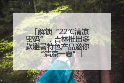 解锁“22℃清凉密码”，吉林推出多款避暑特色产品邀你“清凉一夏”