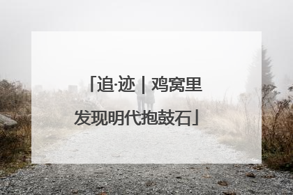 追·迹｜鸡窝里发现明代抱鼓石
