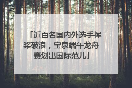 近百名国内外选手挥桨破浪，宝泉端午龙舟赛划出国际范儿