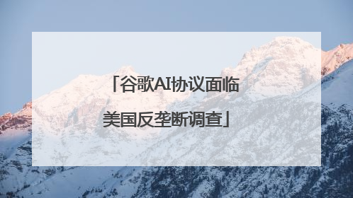 谷歌AI协议面临美国反垄断调查