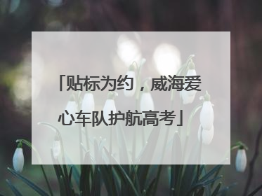 贴标为约，威海爱心车队护航高考