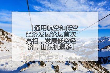 通用航空和低空经济发展论坛首次亮相，发展低空经济，山东机遇多