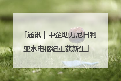 通讯｜中企助力尼日利亚水电枢纽重获新生