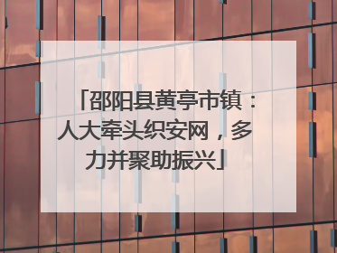 邵阳县黄亭市镇：人大牵头织安网，多力并聚助振兴