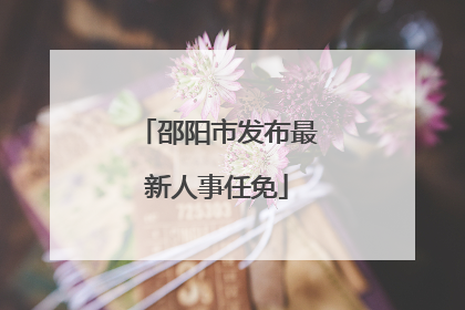 邵阳市发布最新人事任免