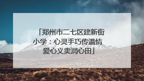 郑州市二七区建新街小学：心灵手巧传温情 爱心义卖润心田