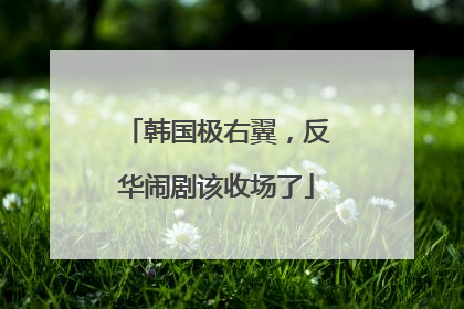 韩国极右翼，反华闹剧该收场了