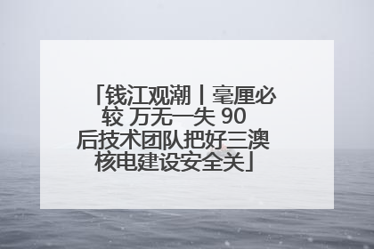 钱江观潮丨毫厘必较 万无一失 90后技术团队把好三澳核电建设安全关
