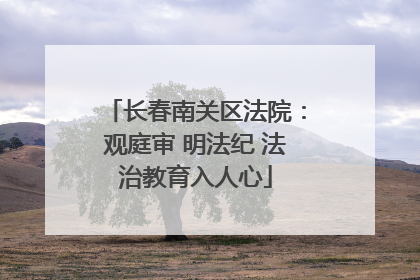 长春南关区法院：观庭审 明法纪 法治教育入人心